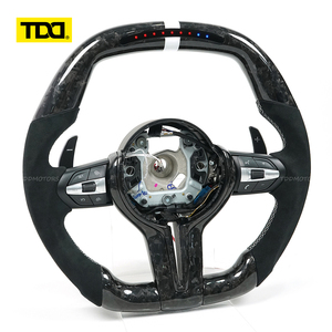 Volante Deportivo TDD Real de Fibra de Carbono Forjado con Nueve Luces LED, Compatible con BMW Serie F - Product Image 3
