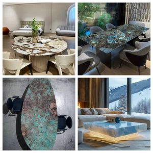 Dalles de granit de luxe en labradorite bleue pour meubles, dessus de table, comptoirs en granit émeraude bleue, décoration de la maison - Product Image 4