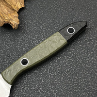 Vente en gros de couteaux à lame fixe droite avec manche G10 4045, couteaux tactiques de survie pour le camping en plein air, la chasse, avec étui Kydex