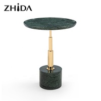 Meizhida — meuble de maison, produit de luxe, pour salon, table centrale en marbre noir et blanc, finition métallique brossée, table basse ou d'appoint