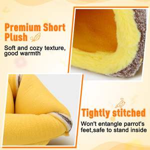 Zachte Warme Vogel Nest Bed Slaaphut Voor Parkieten Tortelduifjes Papegaaienkooi Accessoires Opknoping Vogel Pluche Nestbed - Product Image 5