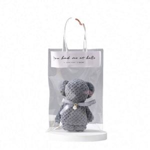 Wholesale Gift Colorful Washing Sublimation <b>Roll</b> Embroidery Soft Absorbent Lovely Bear Hand Towels - Product Image 1