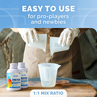 Kit de résine époxy transparente et durcisseur pour l'artisanat, la fabrication de bijoux, les moules en bois et en résine, Resina Epoxica a Y B