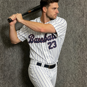 Vêtements de sport de baseball, logo brodé sur tissu sergé, motif uni, jersey de mode sublimé - Product Image 2