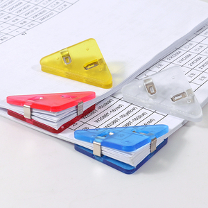 <span class=keywords><strong>Clips</strong></span> de coin de livre en plastique Foska pour le bureau et les étudiants, <span class=keywords><strong>clips</strong></span> de coin de livre triangulaires colorés pour l'organisation des documents - Product Image 4