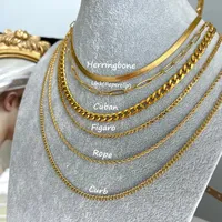 Collier chaîne à grosses perles en acier inoxydable plaqué or PVD 18 carats, personnalisé, unisexe, pour anniversaire, vente en gros