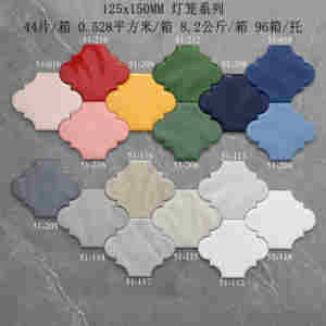 <span class=keywords><strong>Serie</strong></span> Lantern, Azulejos de Pared de Cerámica Esmaltada Brillante de 125x150 mm, Azulejos Decorativos para Baño y Cocina, 44 Piezas, 8.2 kg - Product Image 6