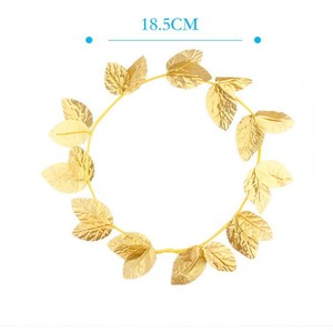 Diadema de Plástico con Hojas Doradas de 18.5 cm, Accesorio de Disfraz de Halloween para Maquillaje y Decoración de Mascaradas - Product Image 1