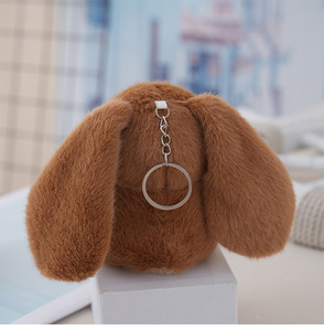 Cute Big Ears Stuffed Bunny Keychain Rabbit Stuffed Animals Plush Toy Keyring Backpack Bags Plush Animal Key Chains Girl's Gifts