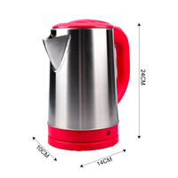Bouilloire électrique industrielle 2000W Scarlet avec couvercle et poignée ergonomique – Élément chauffant de qualité professionnelle