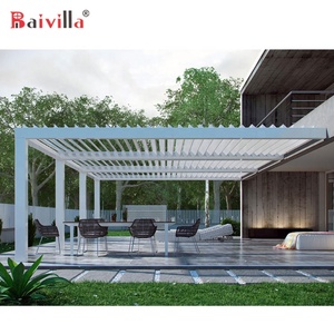 Nuevos toldos sombrilla de aluminio <span class=keywords><strong>para</strong></span> jardín Louvre Patio techos pérgola - Product Image 3