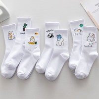Chaussettes moyennes en coton personnalisées pour femmes Chaussettes de dessin animé japonais