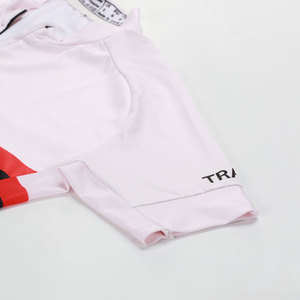 Maillot de cyclisme unisexe noir, blanc et rouge à blocs de couleurs, impression personnalisée, fermeture éclair intégrale, tissu ultra léger et respirant, haut à manches courtes pour vélo de route, été - Product Image 4