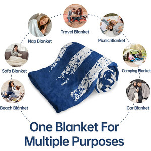 ผ้าห่มพิมพ์ลายธง The Man The Myth The Legend ของขวัญวันพ่อวันเกิดสำหรับคุณพ่อ ผ้าห่มนุ่มสำหรับโซฟา เก้าอี้ แคมป์ปิ้ง งีบหลับ - Product Image 3