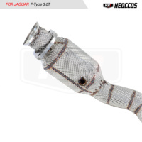 Échappement professionnel isolé en acier inoxydable pour Jaguar F-Type 3.0T, downpipe à haut débit, épaisseur 1,5 mm, poli/sablé