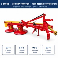 Tondeuse à gazon à double disque à large largeur de coupe |   Machine de désherbage rotative montée sur tracteur pour l'entretien des ranchs et des jardins - Fournitures de machines agricoles