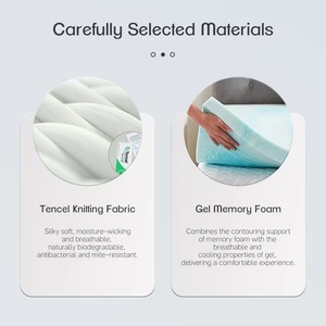 Materasso <span class=keywords><strong>Matrimoniale</strong></span> Ibrido in Gel Memory Foam con <span class=keywords><strong>Molle</strong></span> Insacchettate Massaggianti e Supporto <span class=keywords><strong>a</strong></span> Zone - Ortopedico Pieghevole Arrotolabile in Scatola - Product Image 3