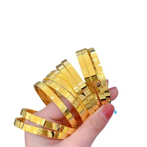 YL Water Shell Gold 999 Collection de bracelets à breloques pour femmes Plain Circle Ancient French Craft sans hydrogène Live Explosions - Product Image 5