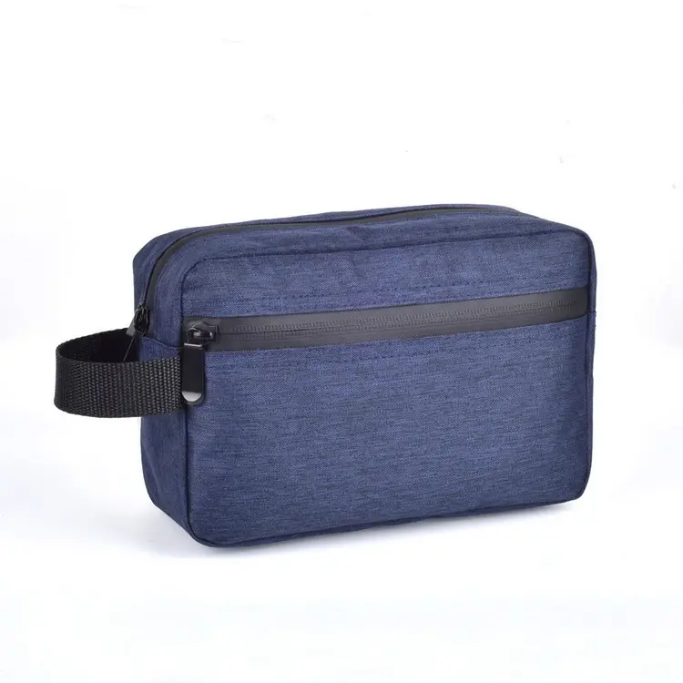 Promotion simple custom wholesale factory price mens travel make up pouches toiletry bag with zipper