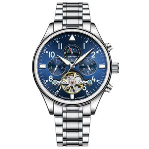 Orologio Meccanico Automatico da Uomo J125, Multifunzione con <span class=keywords><strong>Timer</strong></span>, 3 Lancette, Cassa Traforata, Impermeabile, in Acciaio Inossidabile con Tourbillon - Product Image 4