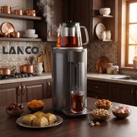 LANCO 3L Distributeur d'eau domestique, Samovar, Bouilloire à thé, Chauffe-eau, Machine à thé turque, Fonction maintien au chaud, Bouilloire électrique numérique