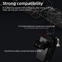 Pince de pare-brise en alliage d'aluminium à dégagement rapide pour gopro hero 13 12 11 10 9 8 7 Go Pro Clip support de caméra de moto