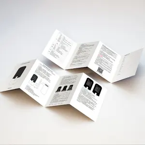 Zacht Papier Karton Reclame Pamflet Afdrukken Opvouwbare Flyer Brochure Gebruiksaanwijzing Gebruikershandleiding Afdrukken