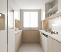 Cuisine économique de petite taille, ensembles complets modernes, utilisation hôtelière, armoires de cuisine modulaires en bois massif de haute qualité, écologiques