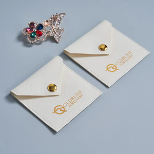 Tùy Chỉnh Nhung Da Túi Đồ Trang Sức PU Đồ Trang Sức Da Bao Bì Phong Bì Nhỏ Nút Flap Bụi Túi Đồ Trang Sức <span class=keywords><strong>Pouch</strong></span> Với Logo - Product Image 5