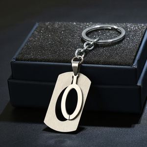 NOUVEAU Porte-clés DIY en acier inoxydable avec lettres A-Z, 26 lettres, pour homme et femme, cadeau de couple, bijou, anneau de clé de voiture - Product Image 2