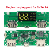 Module de batterie externe à charge rapide 2.4A, carte d'alimentation mobile double USB 2.1A, amplificateur de tension 5V pour batterie lithium 18650