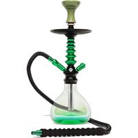 Chicha en verre et aluminium, luxe, or rose, portable, grande taille, style arabe, technique miroir givré, type libre