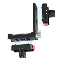 Adaptateur de montage en L à dégagement rapide en alliage d'aluminium avec griffe porte-accessoire pour caméras d'action Insta360 X6/X5/X4/X3/X2 Arca/1/4"