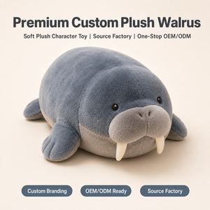 ตุ๊กตาวาฬหิมะแบบกำหนดเอง OEM สีน้ำเงินเทา ของขวัญสัตว์ทะเล สำหรับคอลเลกชันขายปลีก รองรับการทดสอบมาตรฐาน US EU - Product Image 1