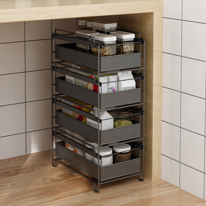 Boîte de rangement à épices à plusieurs niveaux, tiroirs pour la cuisine, supports empilables