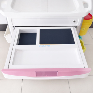 Osmat thú y thiết bị EX-T05 Pet thiết bị y tế ABS di động làm việc giỏ hàng với khóa bánh xe - Product Image 6