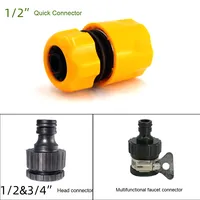 Matériel d'arrosage pour irrigation de jardin Pistolet d'arrosage direct Connecteur rapide à 4 points pour tuyau d'eau en plastique pour voiture