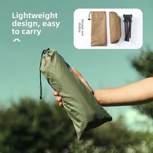 Taburete giratorio de tres patas para acampar al aire libre, silla plegable de tela Oxford de aleación de aluminio, taburete de pesca portátil ultraligero - Product Image 2