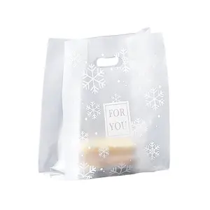 Hand Tas Matte Westerse Punt Verpakking Zakken Voedsel Plastic Takeaway Tassen