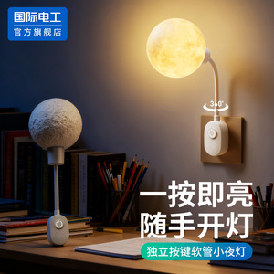 International Electrician Human Body Sensor Night Light Led Warm <b>White</b> Globe Shape Plug In <b>Bedside</b> Lamp For Bedroom - Product Image 2