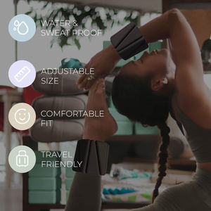 फैक्टरी मूल्य समायोज्य सिलिकॉन टखने और कलाई वजन 2lb और 4lb शक्ति प्रशिक्षण अभ्यास लोहे के साथ पहनने योग्य - Product Image 6