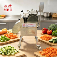 MBC Industriële Automatische Driedimensionale Snijmachine voor het Snijden van Groenten in Blokjes (radijs, bieten, aardappel, wortel, ui, taro)