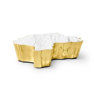 Table basse moderne haut de gamme de style italien, luxe léger, en marbre irrégulier et acier inoxydable, design racine d'arbre, pour maison et villa - Product Image 5