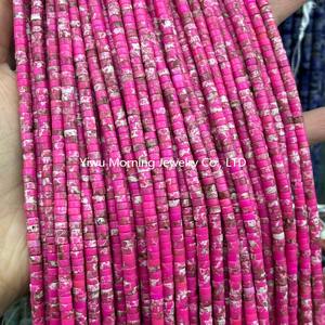 2*4MM Natural <span class=keywords><strong>semipreciosa</strong></span> plana redonda <span class=keywords><strong>piedra</strong></span> preciosa disco rueda en forma de Rondelle espaciador <span class=keywords><strong>piedra</strong></span> cuentas piedras para la fabricación de joyas - Product Image 4