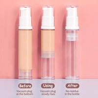 Botella Airless de 10 ml Recargable, Botellas de Plástico Transparente con Bomba para Suero, Envases Cosméticos Ecológicos para Crema de Ojos