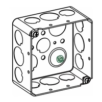 Boîtier carré en acier galvanisé durable 8-1/2"4-3/4" homologué ROHS, 4x4, pour applications électriques extérieures, étanche à la poussière et à l'eau IP65