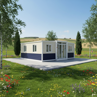 Maison mobile préfabriquée de luxe 20/40 pieds, 2 chambres, extensible et pliable, design moderne pour hôtel et villa