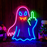 Enseignes néon en gros Vice City, néon LED personnalisé, forme fantôme, style dessin animé, anime, décoration murale pour fête et bar, garantie 1 an