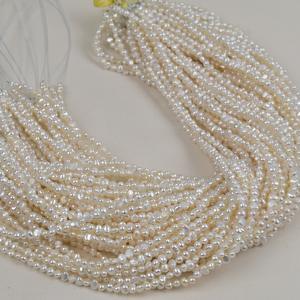 Perlas de Agua Dulce Naturales de Forma Irregular Barrocas, Rentables, de 4 mm, con Orificio Lateral, Dos Tonos, Brillantes, Semiterminadas, Perlas Sueltas - Product Image 3