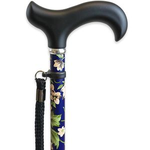 Bastone da Passeggio Estensibile, Bastoni da Passeggio per Anziani, Fiori Blu KMINA K10025 - Product Image 3